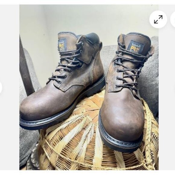 Timberland Pro Pit Boss 6 Steel Toe Work Boot Brown 33034 Mens Size 14 Wide - Picture 1 of 7